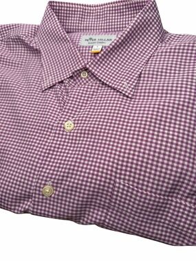 Peter Millar Men’s Purple Gingham Dress Shirt